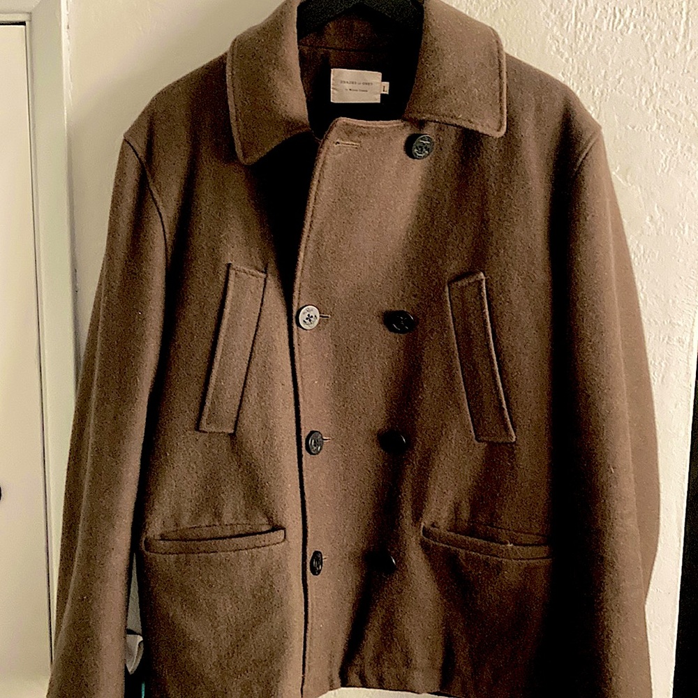 Shades of Grey by Micah Cohen Wool Coat Men's Large